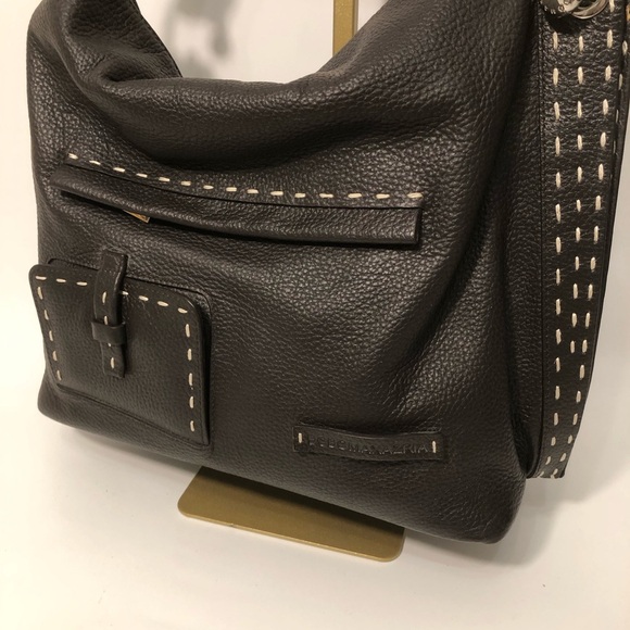 BCBGMaxAzria Signature Brown Shoulder Bag - Picture 9 of 16